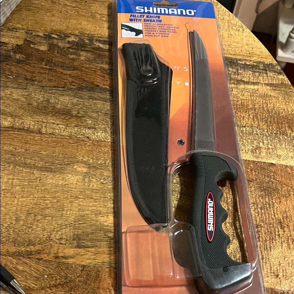 Shimano Black and Gray Fillet Knife with Sheath NWT